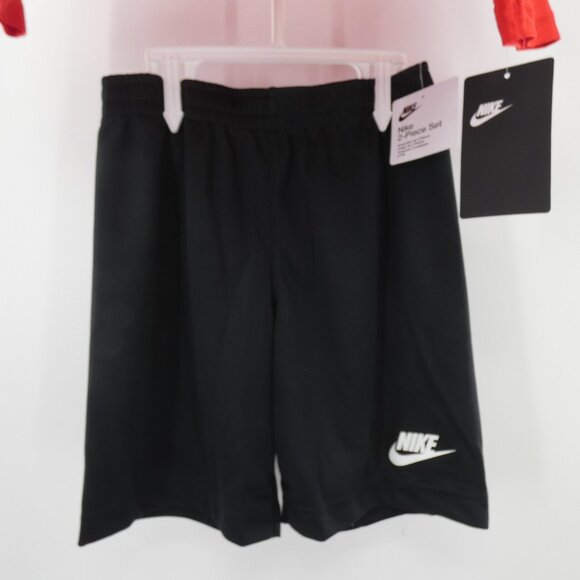 NWT Nike Black University Red Logo Graphic Two-Piece Matching Set Boys Size 6 - Picture 2 of 4